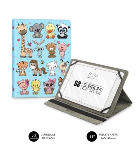 FUNDA TABLET UNIVERSAL TRENDY CASE ANIMALS 11\"