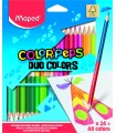 ESTUCHE 24 LPICES DE COLORES COLOR'PEPS DUO. BICOLOR MAPED 829602FC