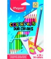 ESTUCHE 18  LPICES DE COLORES COLOR'PEPS DUO. BICOLOR MAPED 829601FC