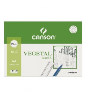 PAQUETE 12 HOJAS PAPEL VEGETAL A4 90G GUARRO CANSON C200407621