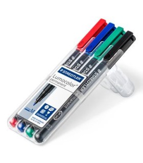 ESTUCHE 4 MARCADORES LUMOCOLOR PERMANENTE PUNTA MEDIA 1MM. SURTIDOS STAEDTLER 317 WP4