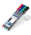 ESTUCHE 4 MARCADORES LUMOCOLOR PERMANENTE PUNTA MEDIA 1MM. SURTIDOS STAEDTLER 317 WP4