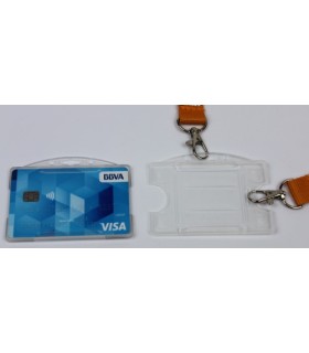 PACK 100 PORTA-TARJETAS PLASTICO RIGIDO 90X57 DOBLE POSICION IBERPLAS 147570100