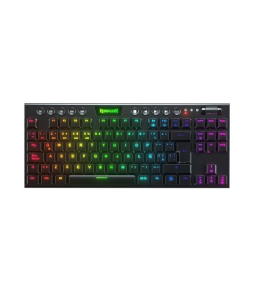 Redragon - HORUS Teclado Mecnico TKL Gaming Inalmbrico RGB - Switch Azul - Espaol - Negro