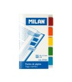 MILAN MARCADORES DE PGINA 100 PUNTOS 45X12MM 5 COLORES TRANSPARENTES