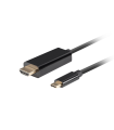 CABLE USB-C A HDMI LANBERG MACHO/MACHO 4K 60HZ 1.8M NEGRO