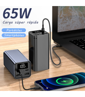 POWERBANK LEOTEC 20000mAh PD 65W CARGA RAPIDA