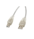 CABLE USB 2.0 LAMBERG USB-A MACHO A USB-B MACHO 1,8M FERRITA TRANSP