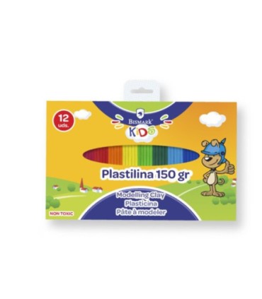 PLASTILINA 12 COLORES BARRITAS 12,5 GRS UD BISMARK 327751