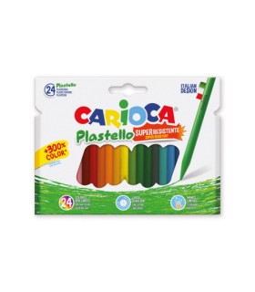 CAJA 24 PLASTICERAS COLORES SURTIDOS CARIOCA 42880