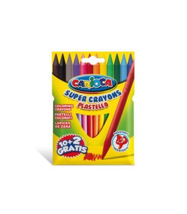 CAJA CARTON 12 PLASTICERAS COLORES SURTIDOS CARIOCA 42711