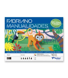 BLOC 10 HOJAS MANUALIDADES CARTULINAS COLOR FABRIANO S0400002