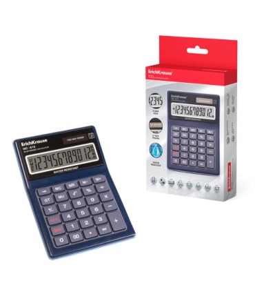 CALCULADORA DE SOBREMESA WC-612 WATERPROOF 12 DIGITOS ERICH KRAUSE 40612