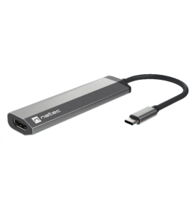 ADAPTADOR NATEC FOWLER SLIM USB-C 2XUSB 3.0,HDMI 4K,USB-C PD