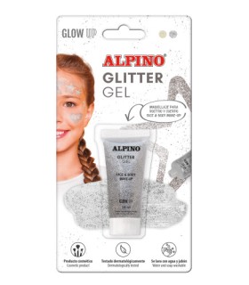 BLSTER GEL TRANSPARENTE CON PURPURINA PLATA ALPINO DL000605