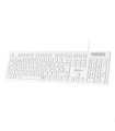 SUBBLIM Teclado Ergonmico Business Slim Silencioso Con Cable USB Blanco