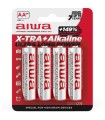 Pack De 4 Pilas AA Aiwa X-TRA+Alcaline LR6/ 1.5V/ Alcalinas