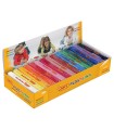 CAJA EXPOSITORA 15 PASTILLAS PLASTILINA 150 G COLORES SURTIDOS JOVI 71S