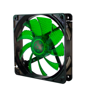 VENTILADOR CAJA NOX COOL FAN LED 120MM NEGRO LED VERDE