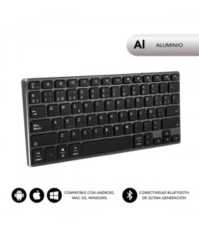 SUBBLIM Teclado Wireless Bluetooth Aluminio Advance Compact Grey