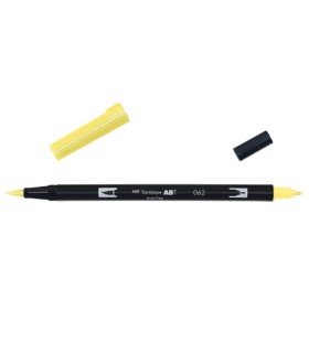 ROTULADOR DOBLE PUNTA PINCEL COLOR PALE YELLOW TOMBOW ABT-062