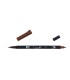 ROTULADOR DOBLE PUNTA PINCEL DUAL BRUSH-879 - COLOR BROWN. TOMBOW ABT-879