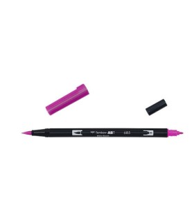 ROTULADOR DOBLE PUNTA PINCEL DUAL BRUSH-685 - COLOR DEEP MAGENTA. TOMBOW ABT-685