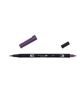 ROTULADOR DOBLE PUNTA PINCEL DUAL BRUSH-679 - COLOR DARK PLUM. TOMBOW ABT-679