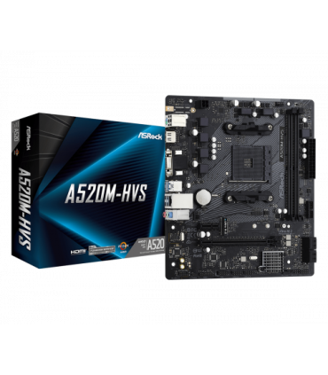 #PLACA ASROCK A520M-HVS,AMD,AM4,A520,2DDR4,MATX