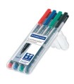 ESTUCHE 4 MARCADORES LUMOCOLOR PERMANENTE PUNTA FINA 0,6MM. SURTIDOS STAEDTLER 318 WP4