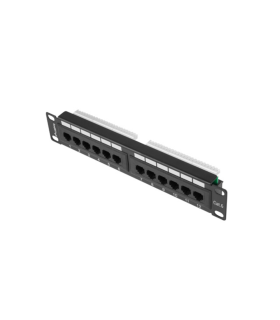 PATCH PANEL LANBERG 12 PUERTOS 1U 10\" CAT.6 NEGRO