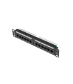 PATCH PANEL LANBERG 12 PUERTOS 1U 10" CAT.6 NEGRO