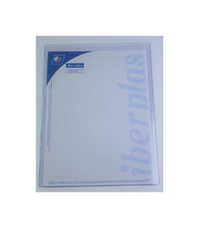 CAJA 50 FUNDAS FORMATO A3 \"U\" PORTADOCUMENTOS PVC CRISTAL 150 MICRAS IBERPLAS 86Q50