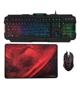 TECLADO+RATON+ALFOMBRILLA MARS GAMING MCP118 GAMCOMBO RGB