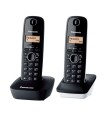 Telfono Inalmbrico Panasonic KX-TG1612SP1/ Pack DUO/ Negro