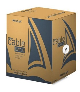 Bobina de Cable RJ45 UTP Phasak PHR 6302 Cat.6/ 305m/ Gris