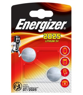 BLISTER 2 PILAS DE BOTON MODELO CR2025 ENERGIZER E301021501