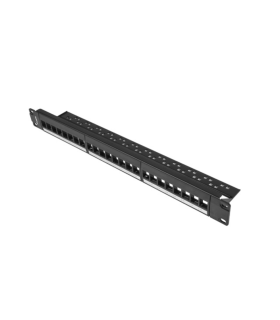 PATCH PANEL LANBERG 24 PUERTOS 1U RACK 19 PARA MODULOS KEYSTONE NEGRO