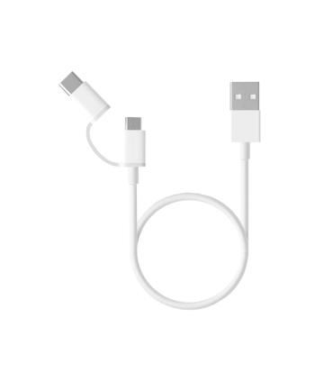 CABLE USB XIAOMI MI 2-IN-1 CABLE MICRO USB TP TIPO C 30CM BLANCO