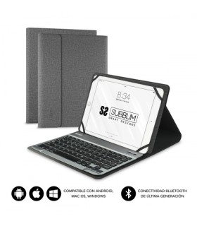 SUBBLIM Funda con Teclado KEYTAB PRO BLUETOOTH 10,1\" Grey