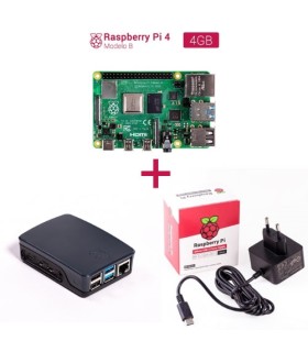 Kit Raspberry Pi 4 2GB + Caja negra - Alimentacin negra