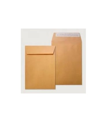 CAJA 250 BOLSAS DIN C5 (162X229) KRAFT 80 GRS. AUTOSAM AUTOADHESIVO CON TIRA DE SILICONA SAM 141507