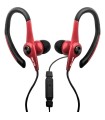 Auriculares Deportivos Elbe AU-107-MIC/ Con Micrfono/ Jack 3.5/ Rojo Y Negro