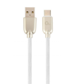 CABLE DE CARGA Y DATOS GEMBIRD USB TIPO C DE CAUCHO PREMIUM, 2M, BLANCO