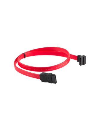 CABLE SATA III LANBERG 6GB/S HEMBRA HEMBRA ANGULO 0.5M ROJO