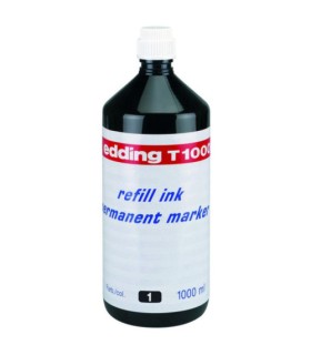 FRASCO TINTA T 1000 PARA RELLENAR 1000ML NEGRO EDDING T1000-01