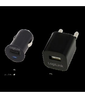 CARGADOR USB CASA/COCHE LOGILINK PA0076 5V/1A PA0076