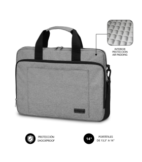 MALETIN SUBBLIM AIR PADDING LAPTOP BAG 13,3-14\" GREY