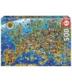 Educa Crazy European Map Puzzle Rompecabezas 500 Pieza(s)