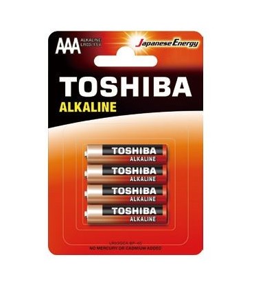 Pack De 4 Pilas AAA Toshiba LR03 Eco  1.5V  Alcalinas